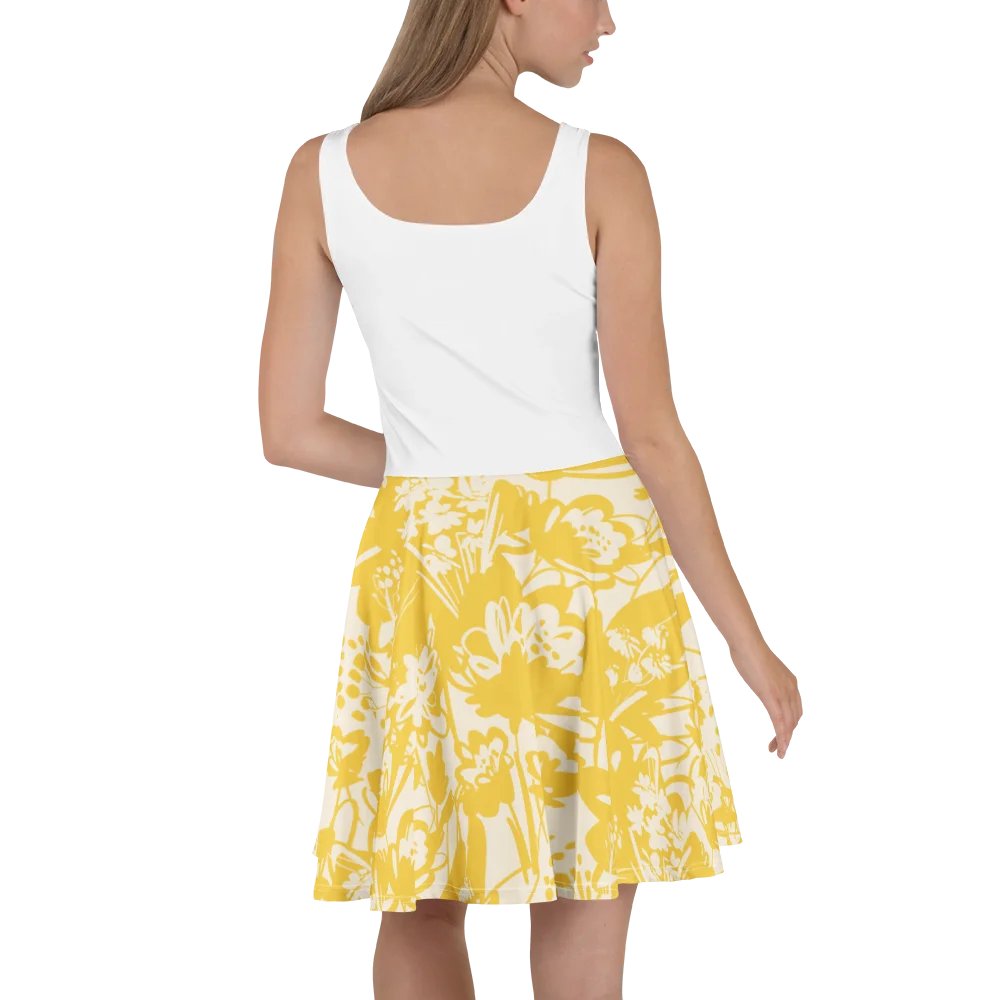 “Limoncello” Lemon Blossom Summer Dress – Citrus-Inspired Fit & Flare product image (2)