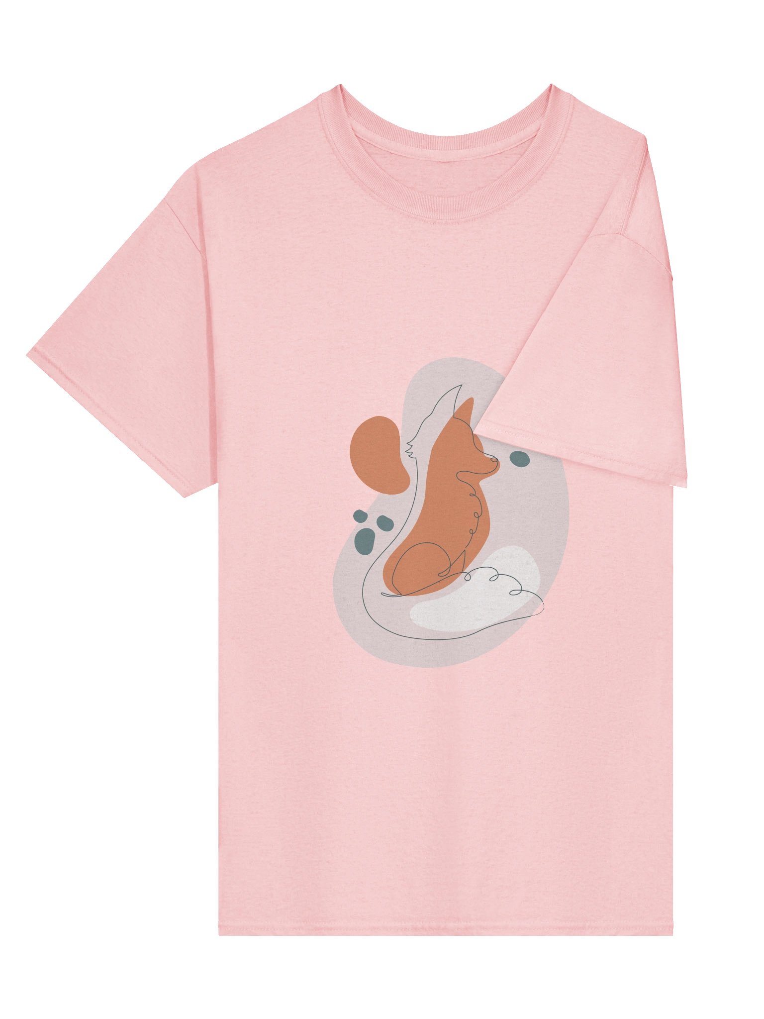 Continuous Line Fox Abstract T-Shirt product image (4)