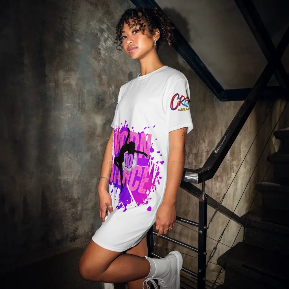 Born to Dance Her Silhouette Energetic Moves All-Over T-Shirt Dress product image (12)