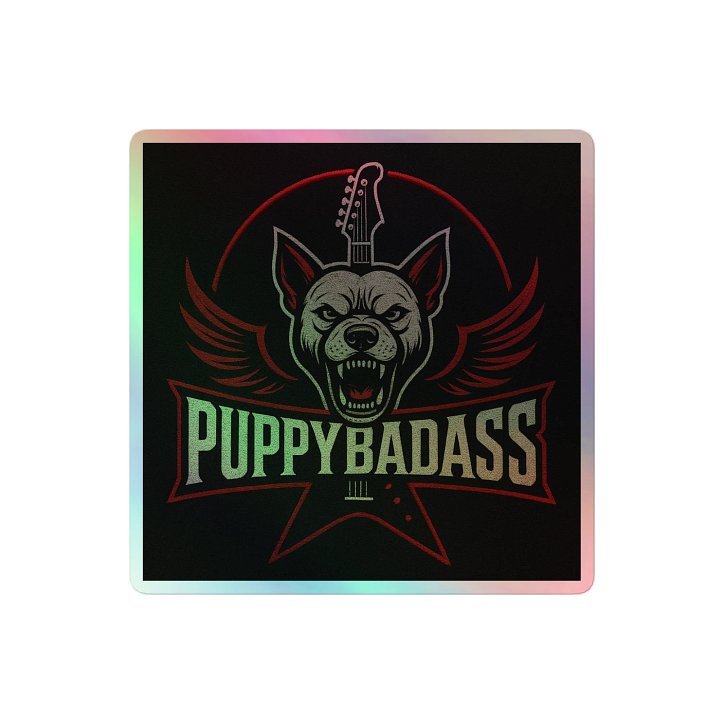 Rockin' Pup Holographic Sticker Sheet product image (2)