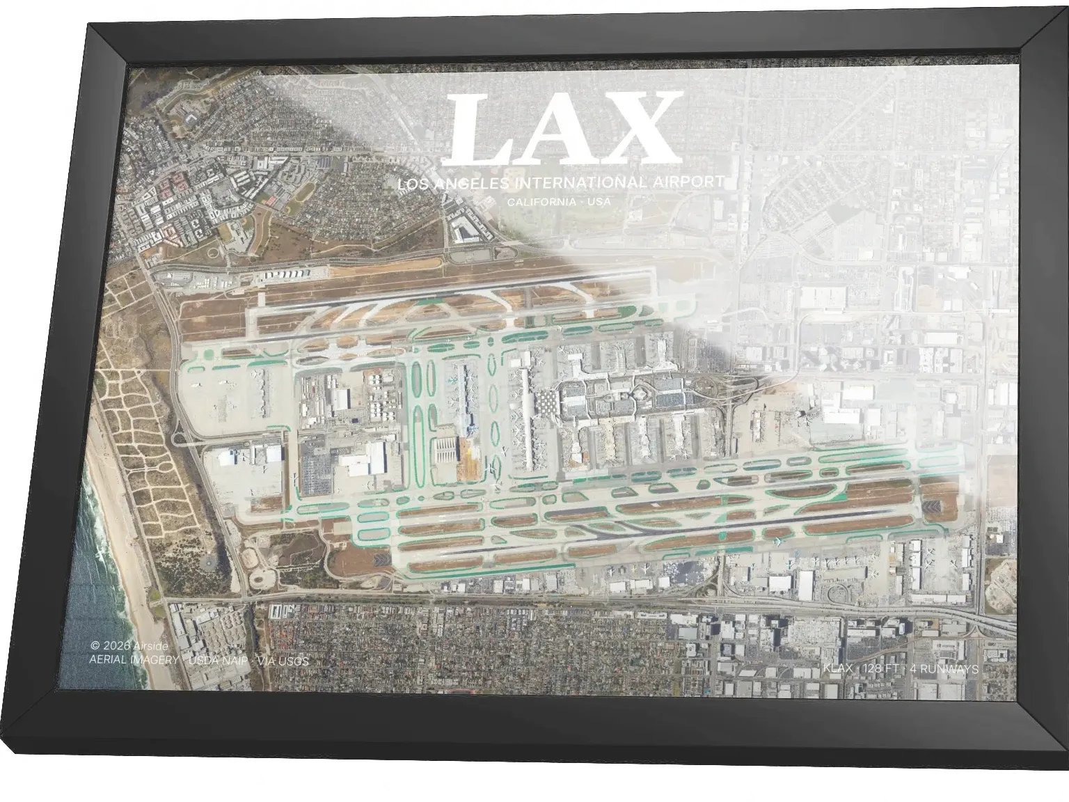 LAX - Los Angeles International Airport Framed Aerial Print product image (2)