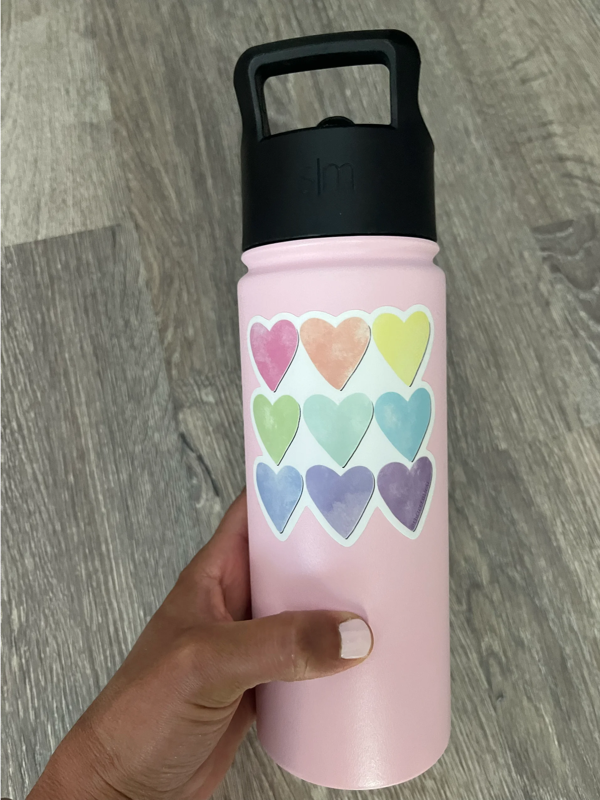 watercolor hearts vinyl sticker product image (4)
