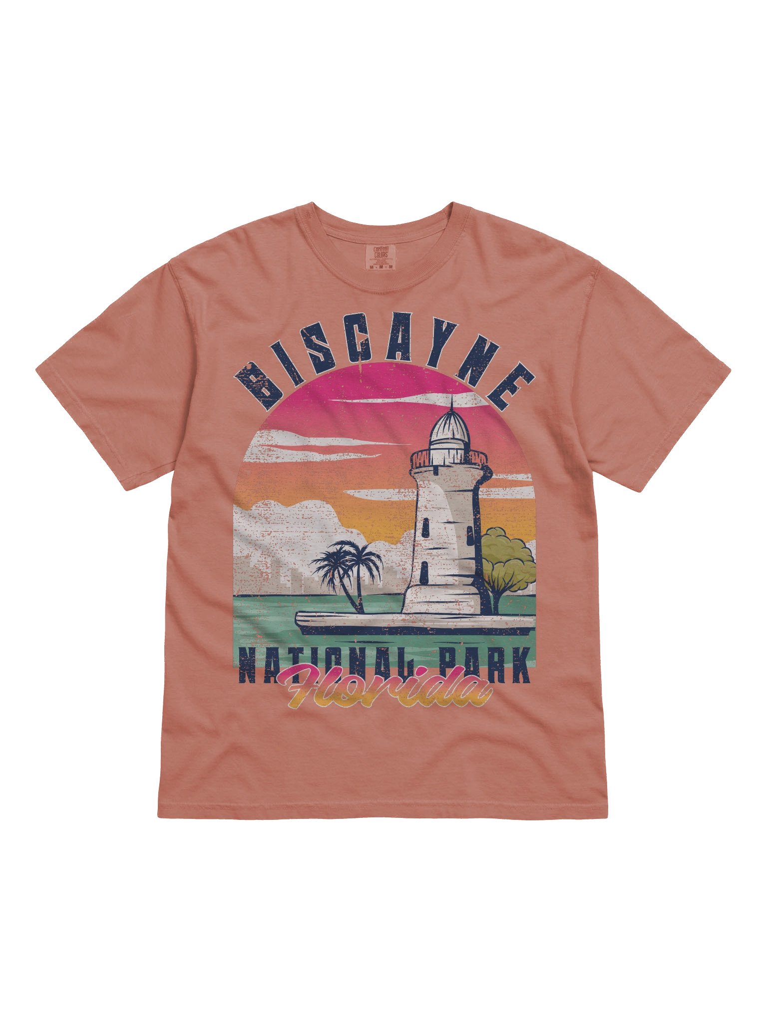 Biscayne National Park Florida Shirt – Vintage Lighthouse Sunset Coastal Retro Travel Tee product image (4)