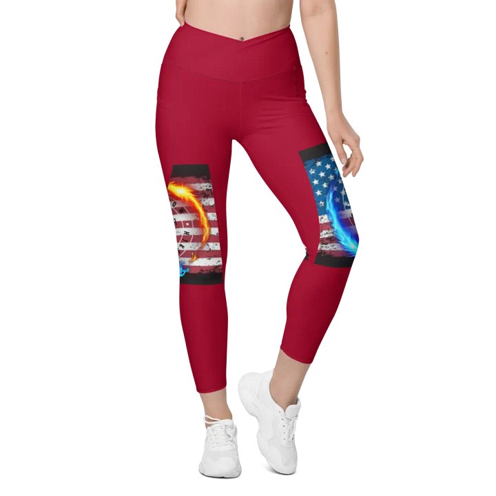 red you matter Leggings w pockets product image (1)