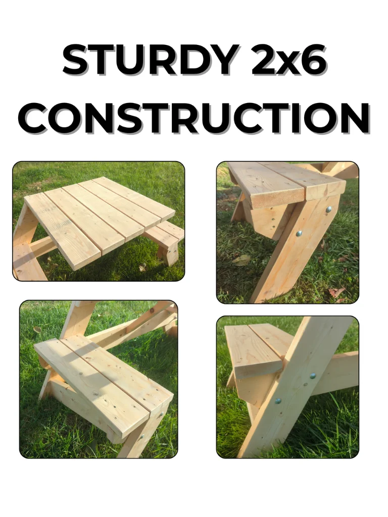 2 Person Picnic Table: DIY Build Plans & Construction Guide product image (8)