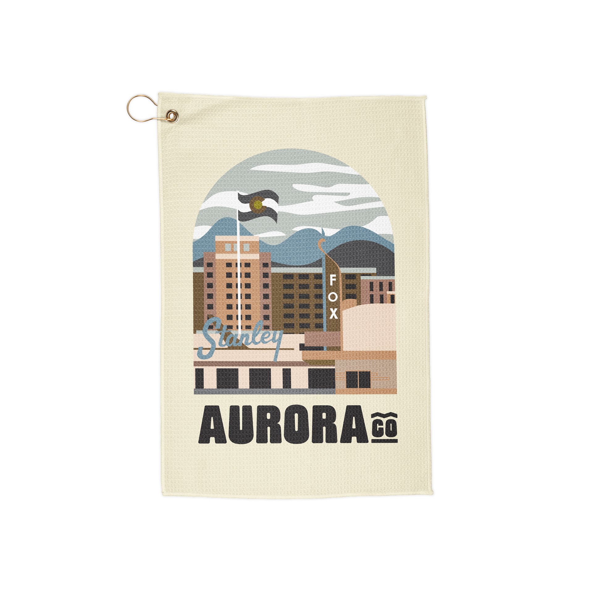 Aurora Cityscape Golf Towel product image (1)