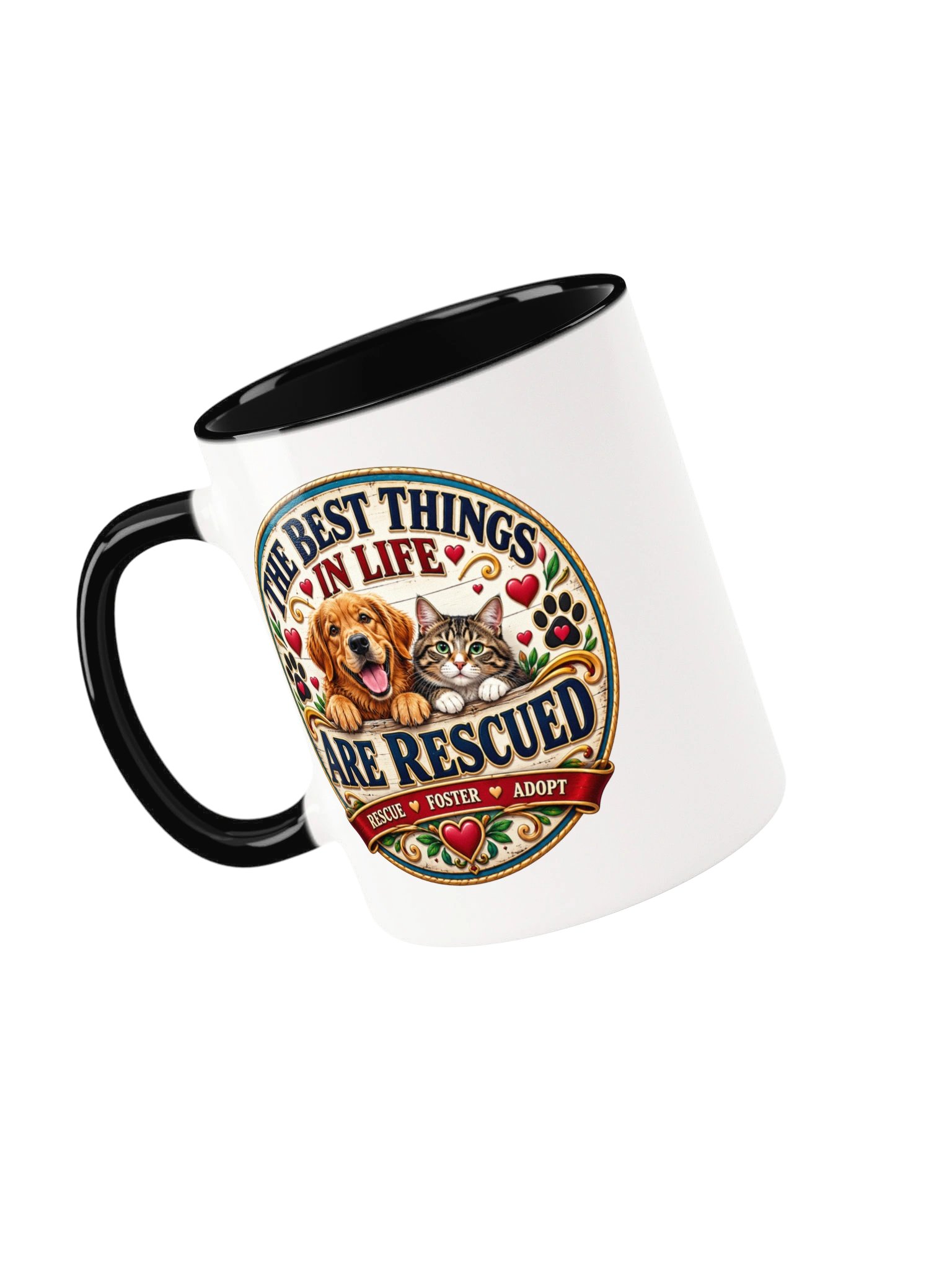 The Best Things in Life Are Rescued Two Color Mug product image (3)