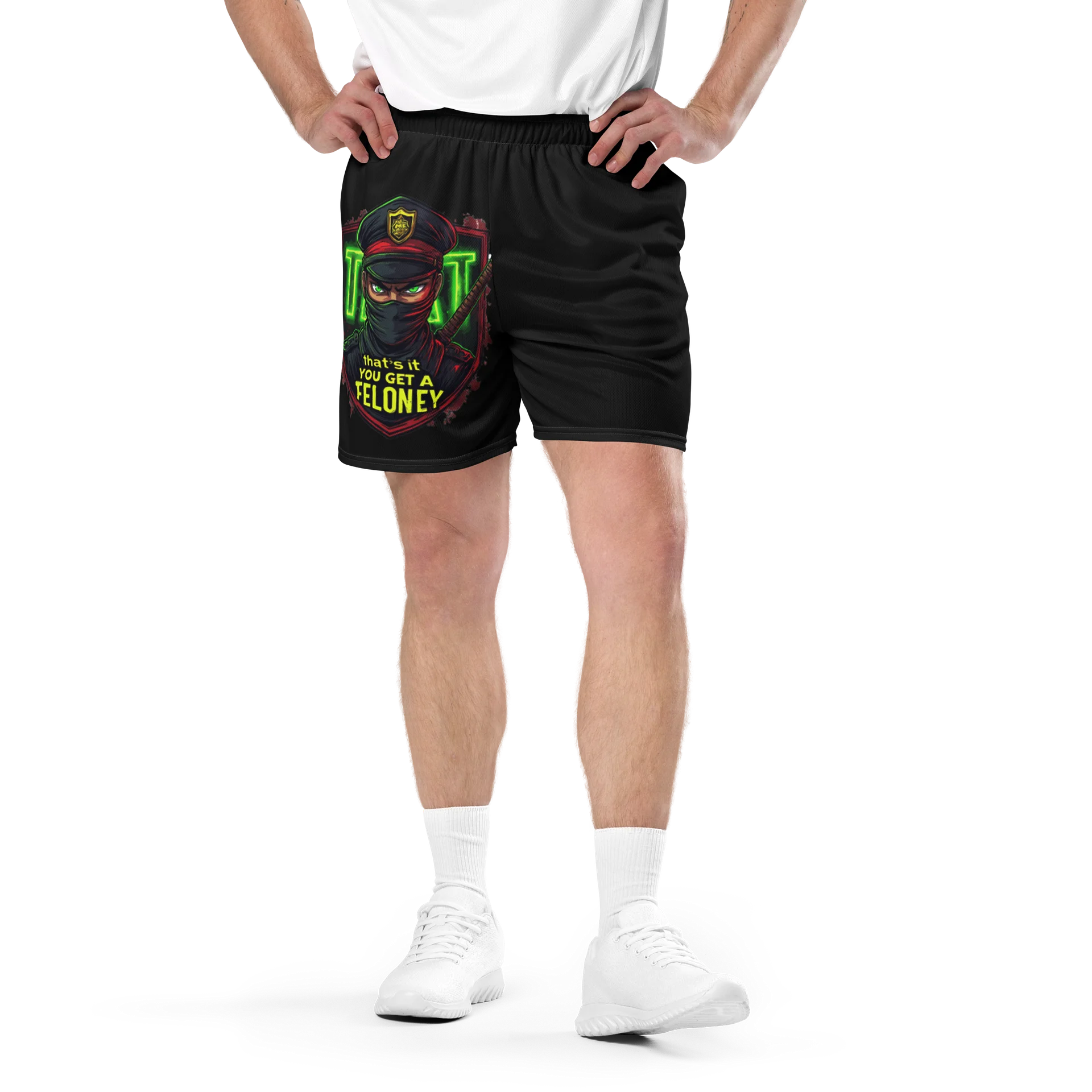 Neon Enforcer All-Over Mesh Shorts product image (1)