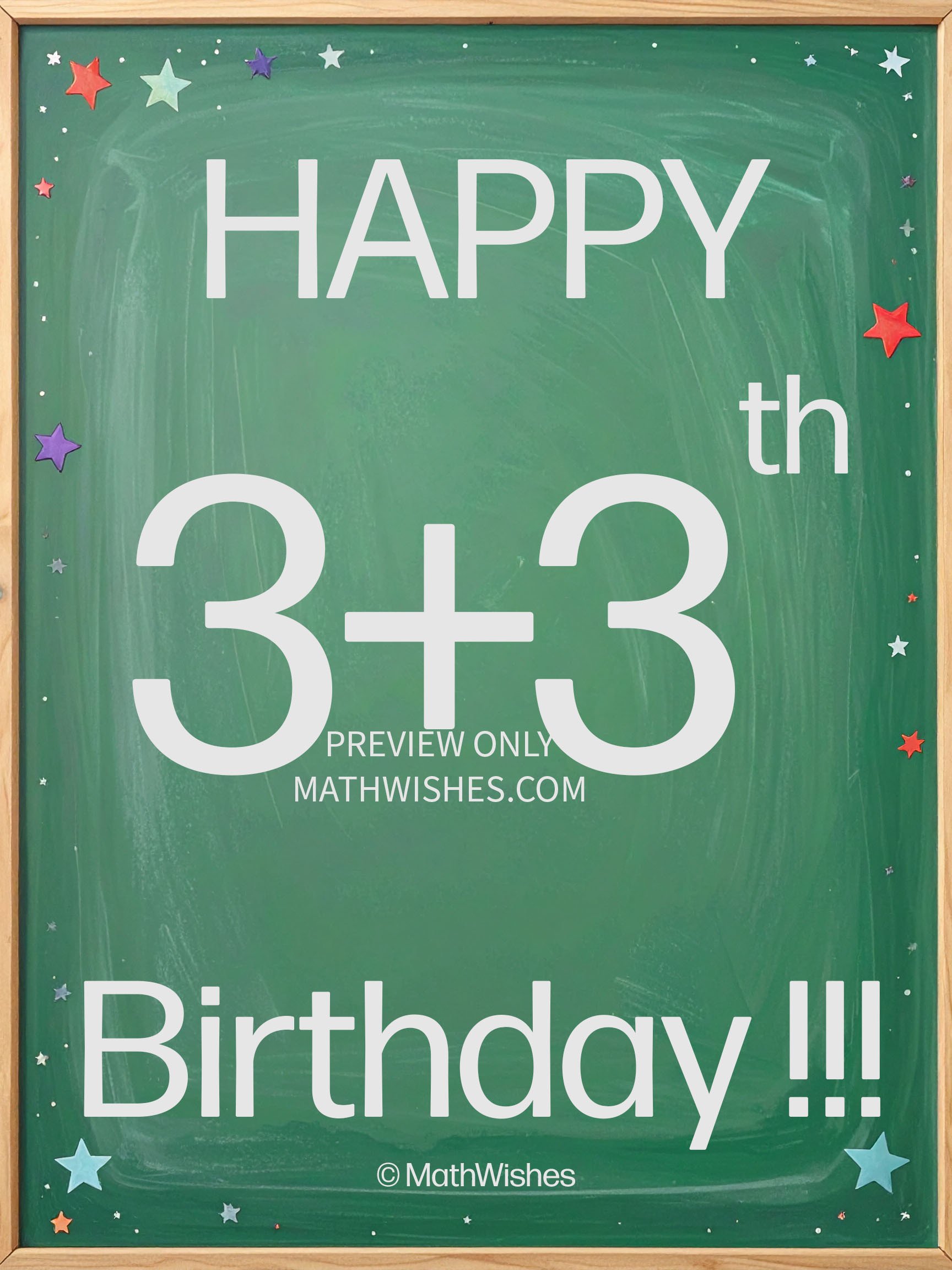 6th Birthday Card - Math product image (1)