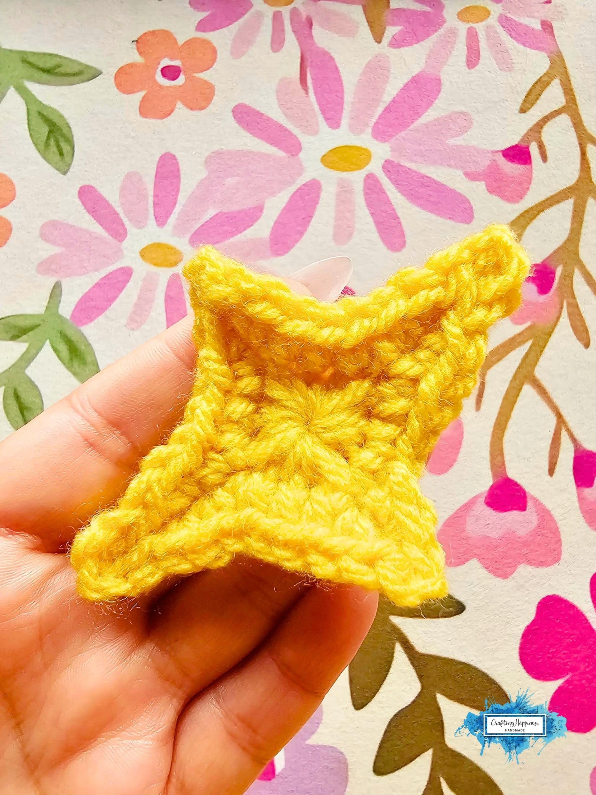 CROCHET PATTERN + VIDEO Emoji Sparkle Star 4 Sizes | Celestial Applique Motif | Kawaii Accessory | Cute Gift pdf product image (5)