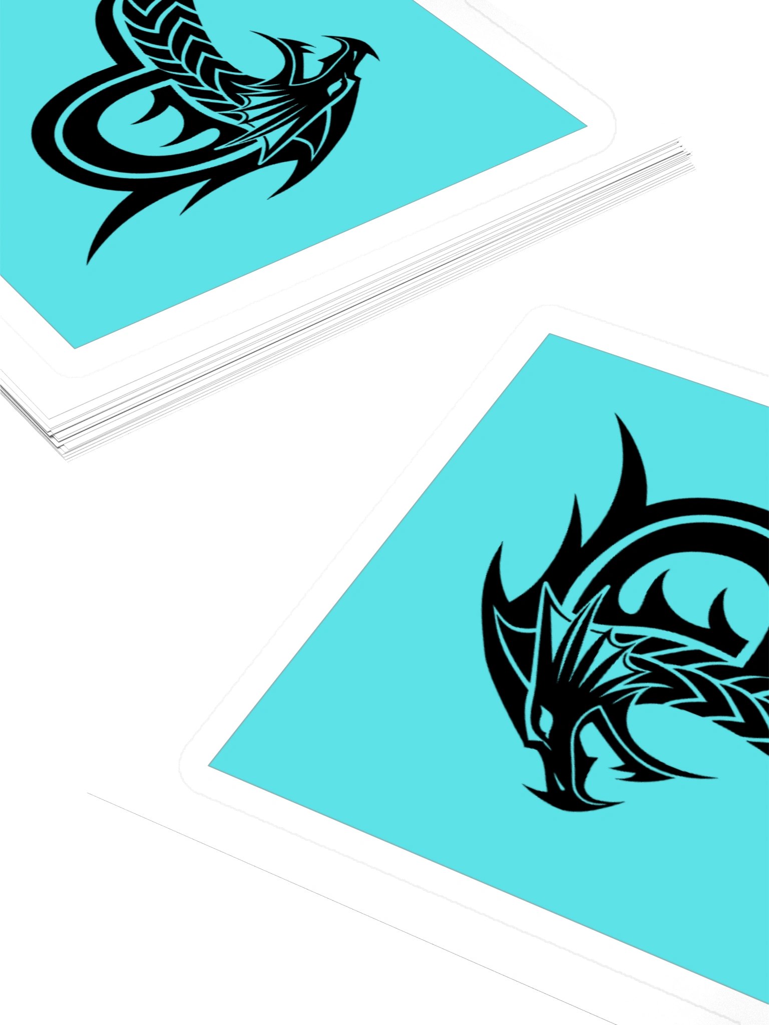 Dragon Letter P Sticker — Monogram Initial P with Serpent Dragon Silhouette product image (4)