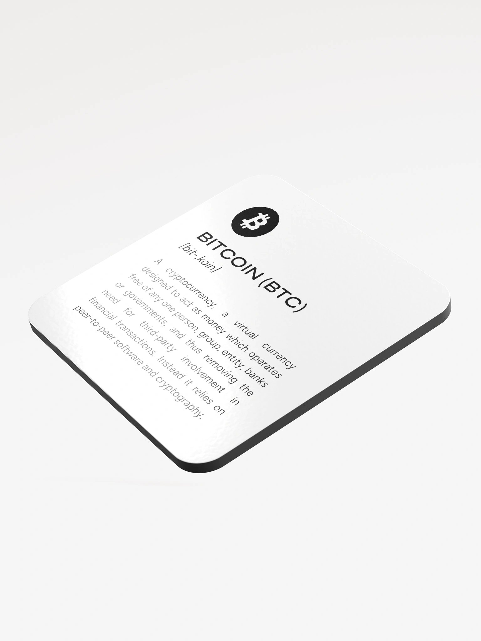 Bitcoin Description Cork Coaster product image (3)