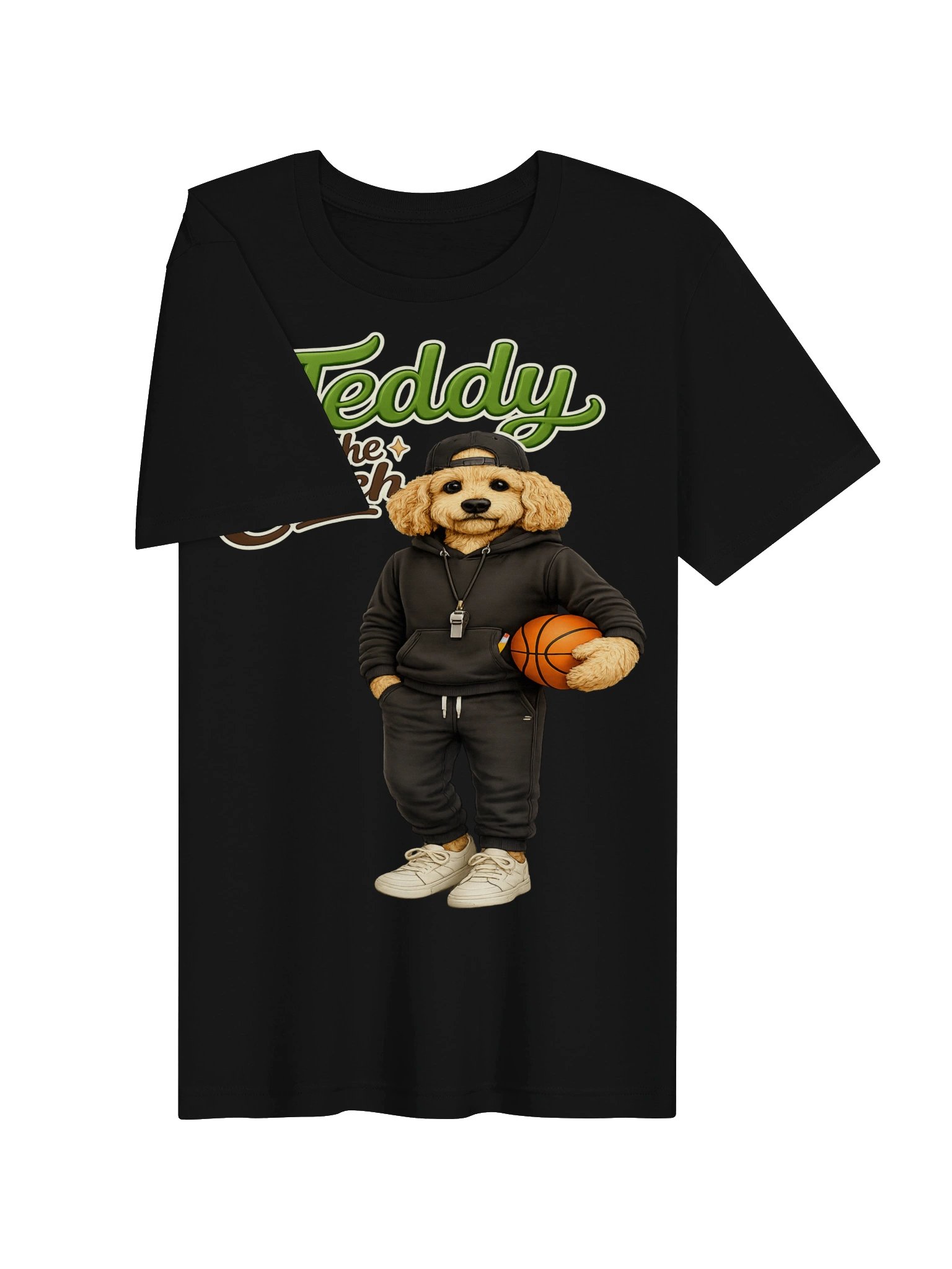Teddy the Coach Basketball Dog Adult Tee product image (21)