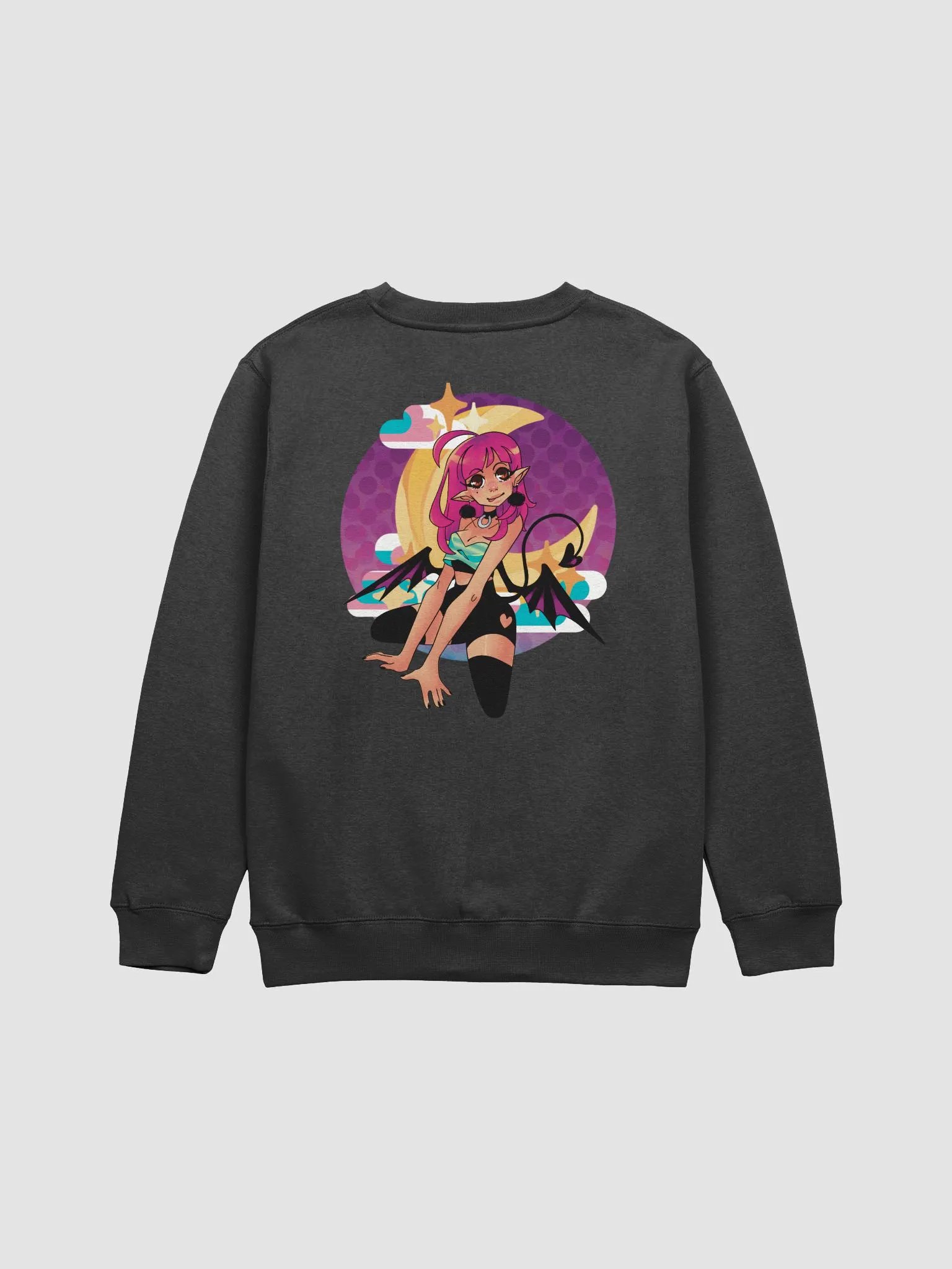 Cute Demon Back Design Sweatshirt product image (2)