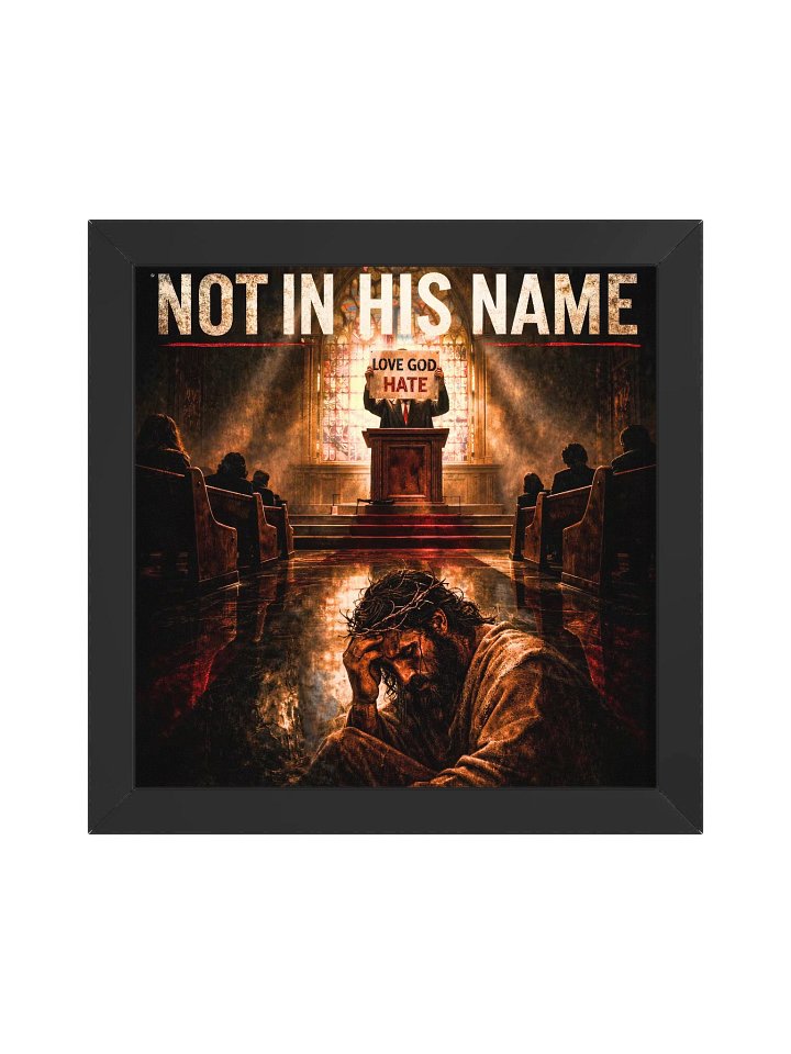 Not In His Name Framed Matte Poster product image (1)