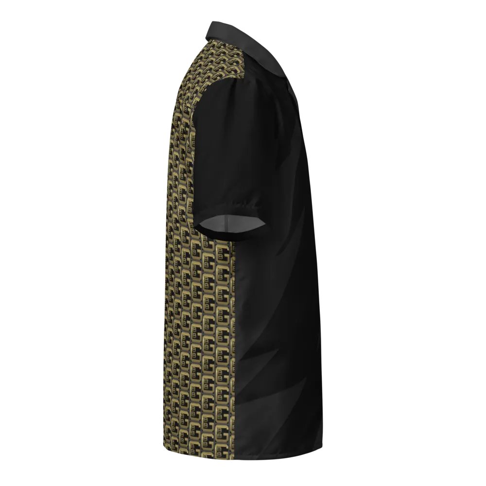 Black Blessed by God Designer Logo in Back Button-up Shirt product image (5)
