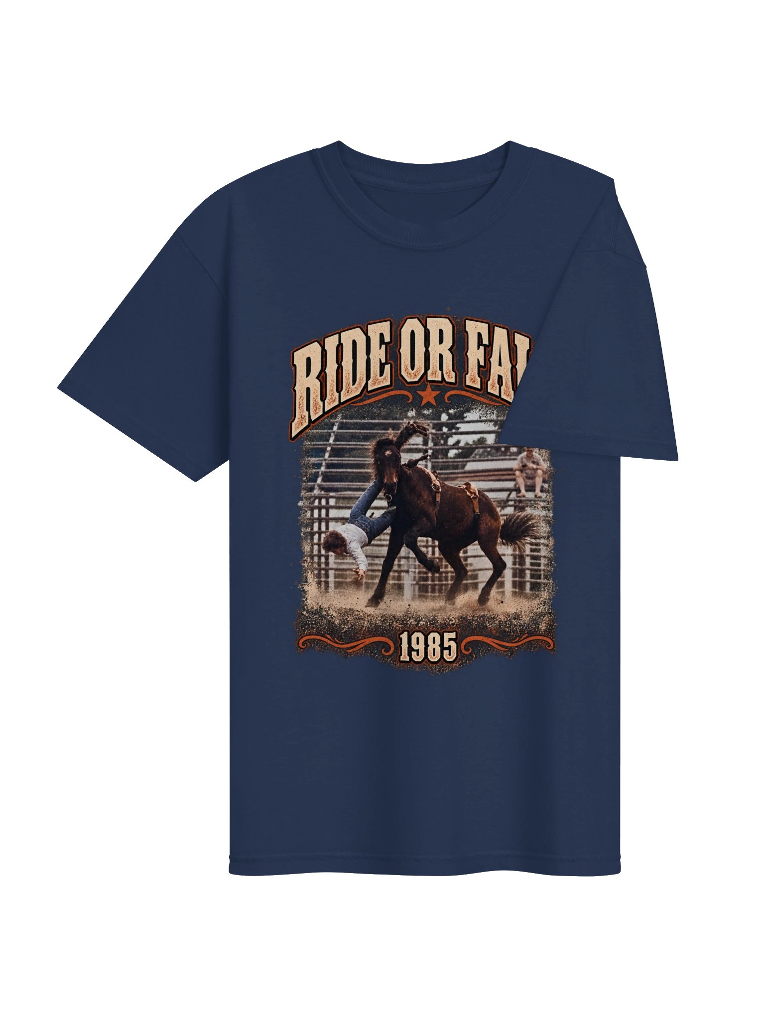 Bronc Riding Shirt — Ride or Fall Two-Sided Rodeo Tee | Broken Arena™ product image (6)