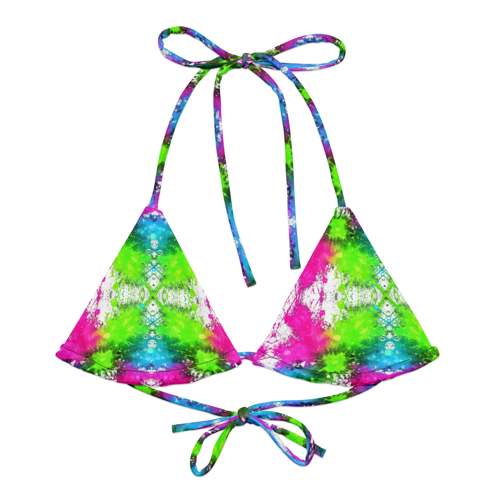 Neon Chaos Bikini Top product image (1)