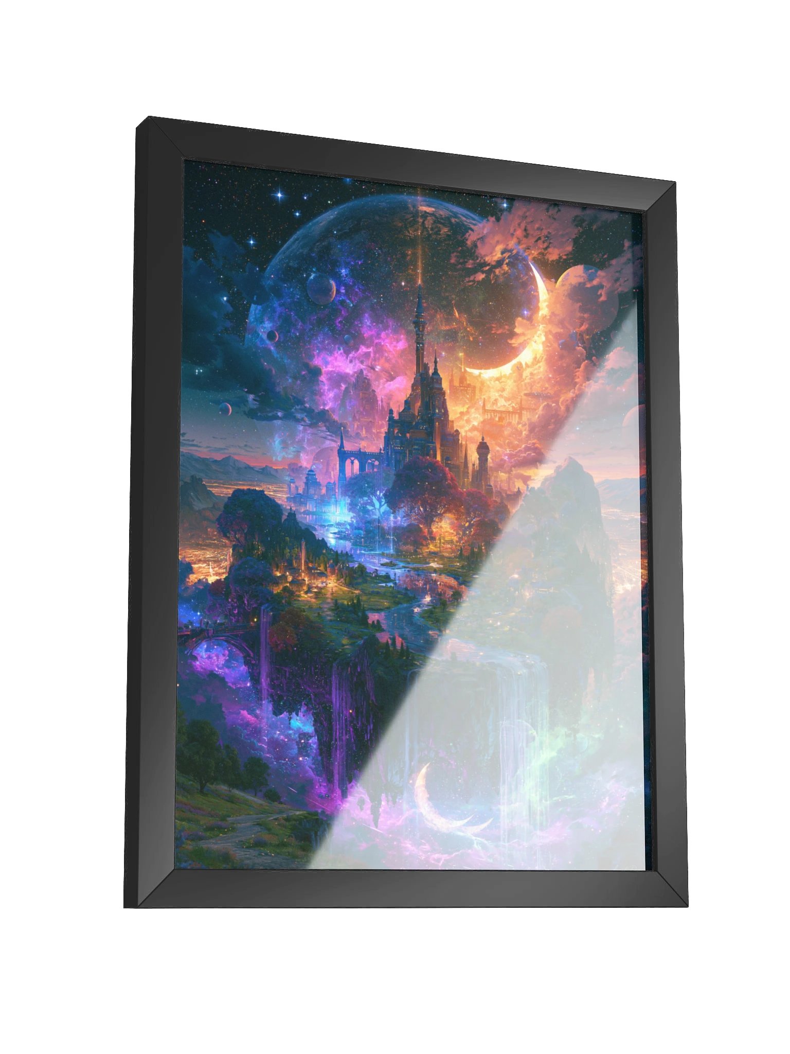 Floating Castle Framed Art Print — Celestial Island Castle product image (7)
