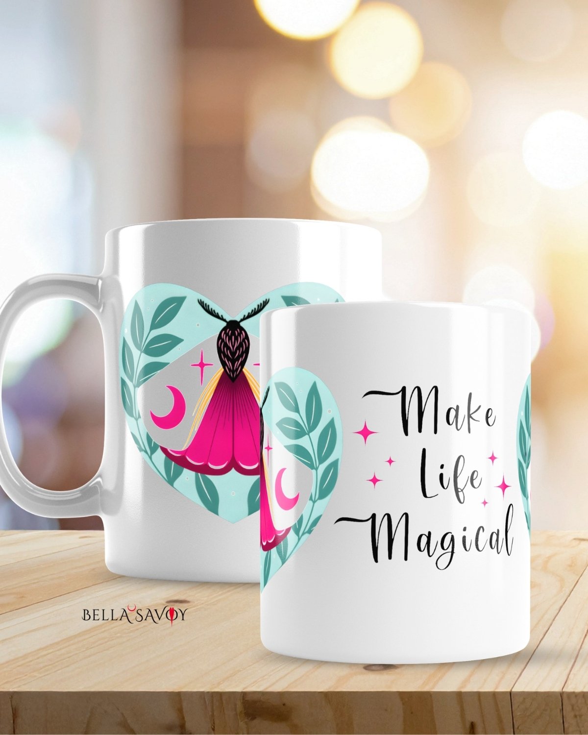 Make Life Magical Moth Ceramic Mug product image (6)