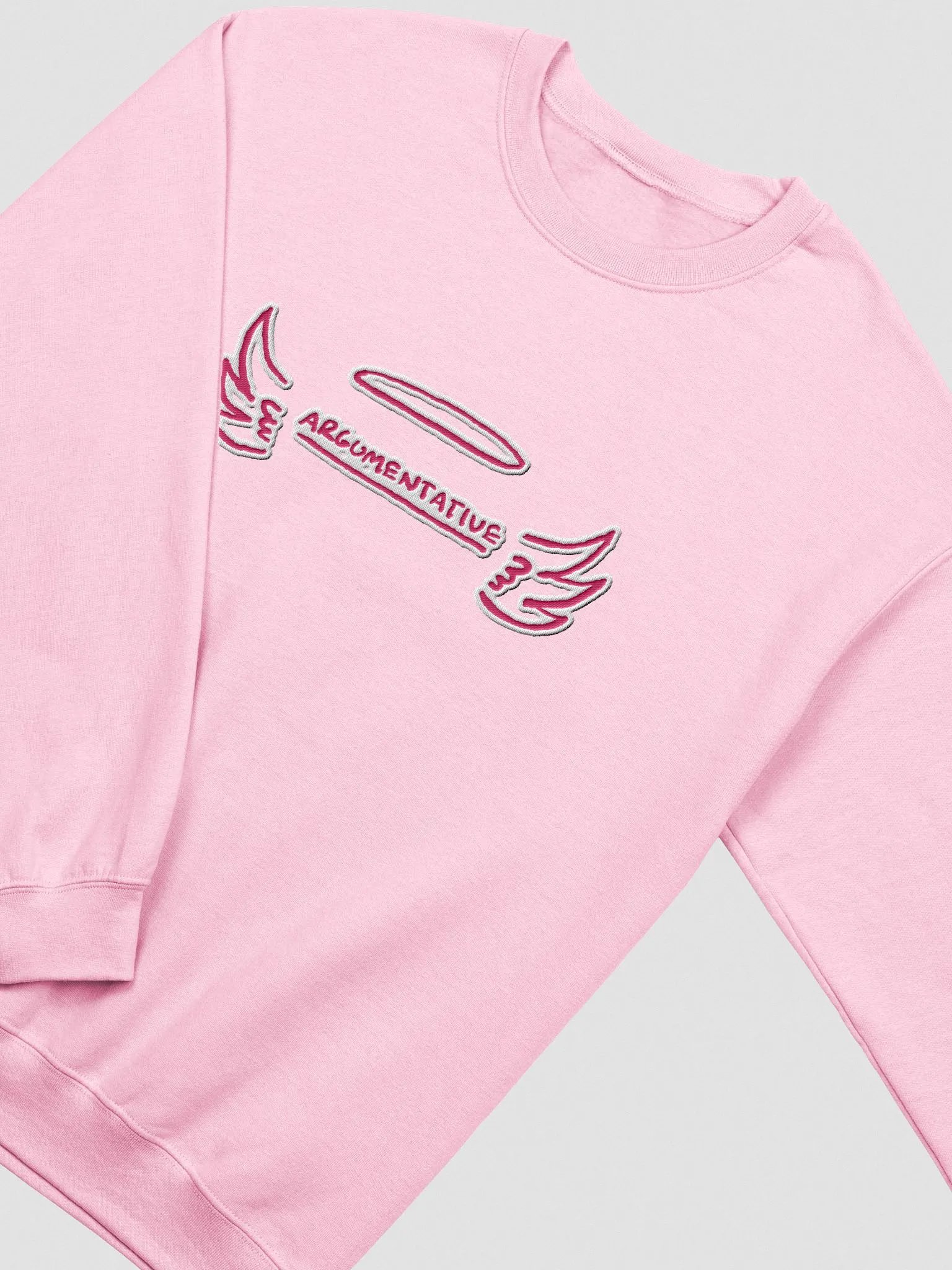 ANGELIC (lg. pink bubble design) embroidered crewneck product image (15)