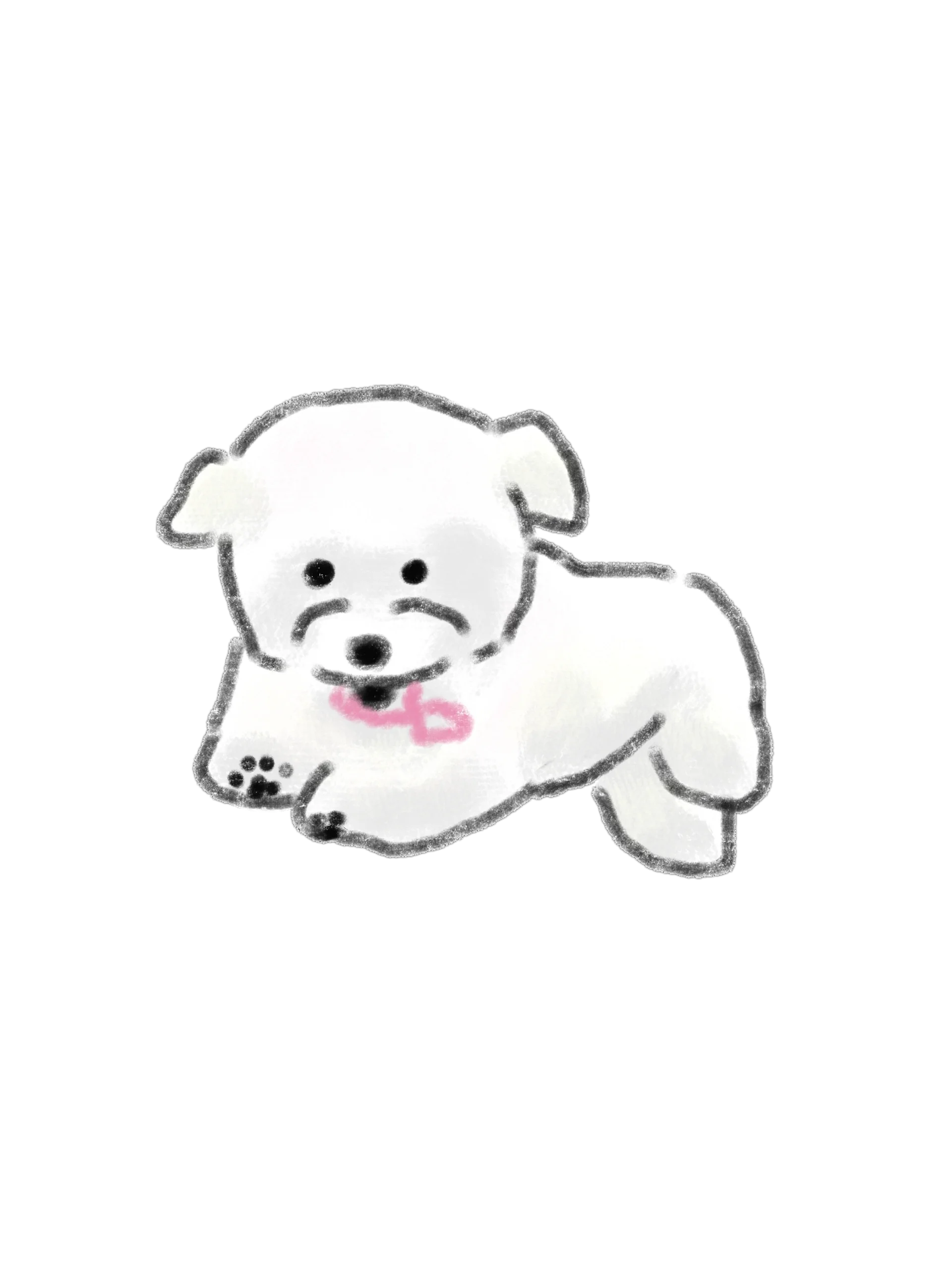 15 Hand-Drawn White Dog PNG Clipart Bundle product image (4)