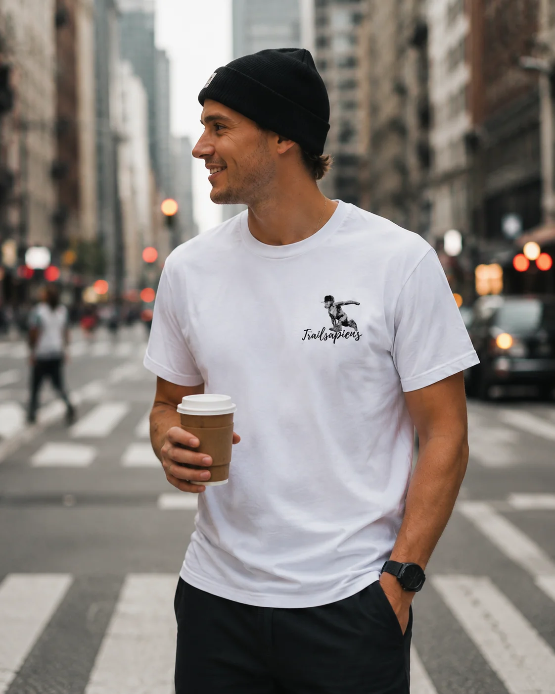 ECO-Friendly & Organic Premium Quality T-shirt with Trailsapiens logo (Midweight fabric (5.3 oz) product image (1)