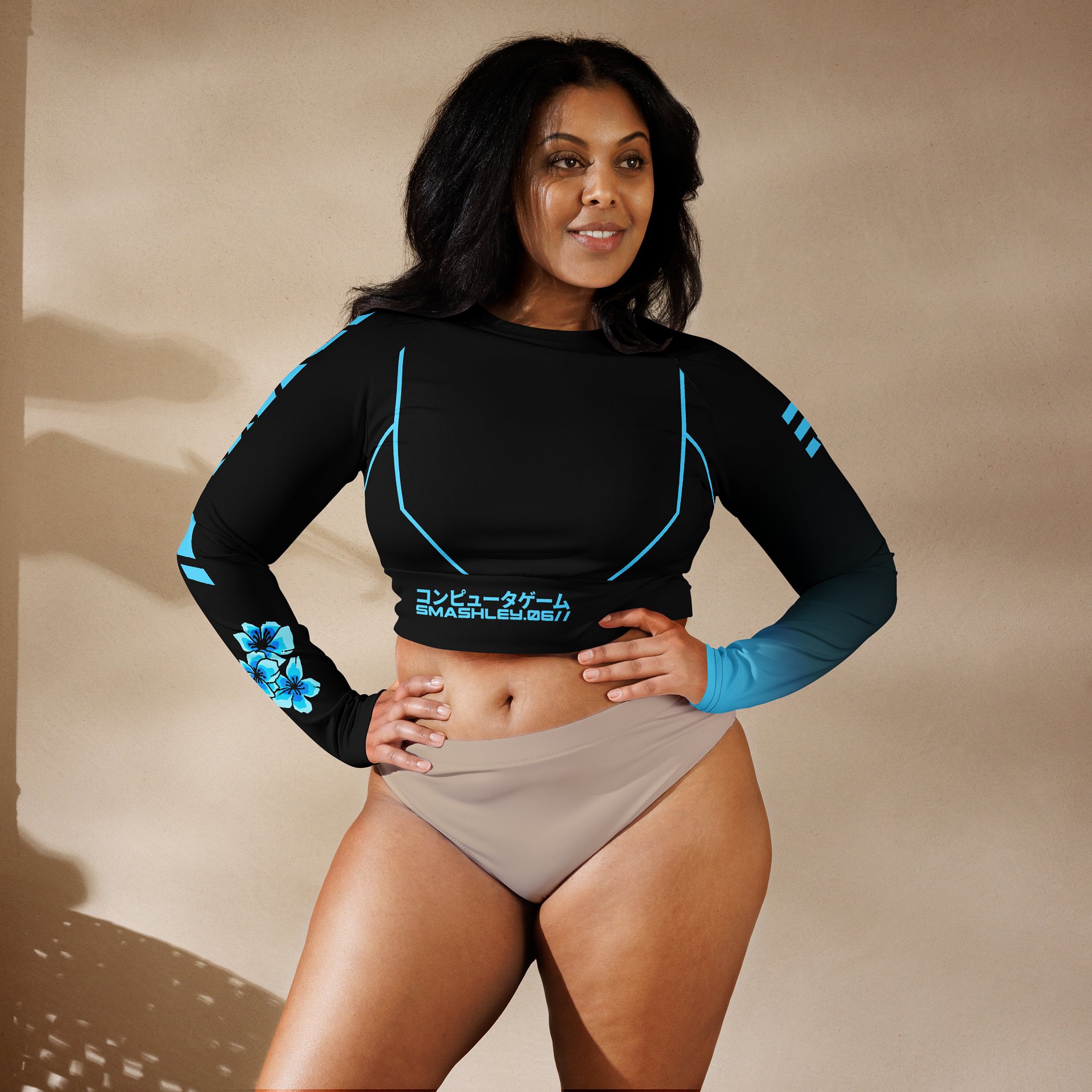 SmashTech - Azure Blossom Cropped Longsleeve product image (7)