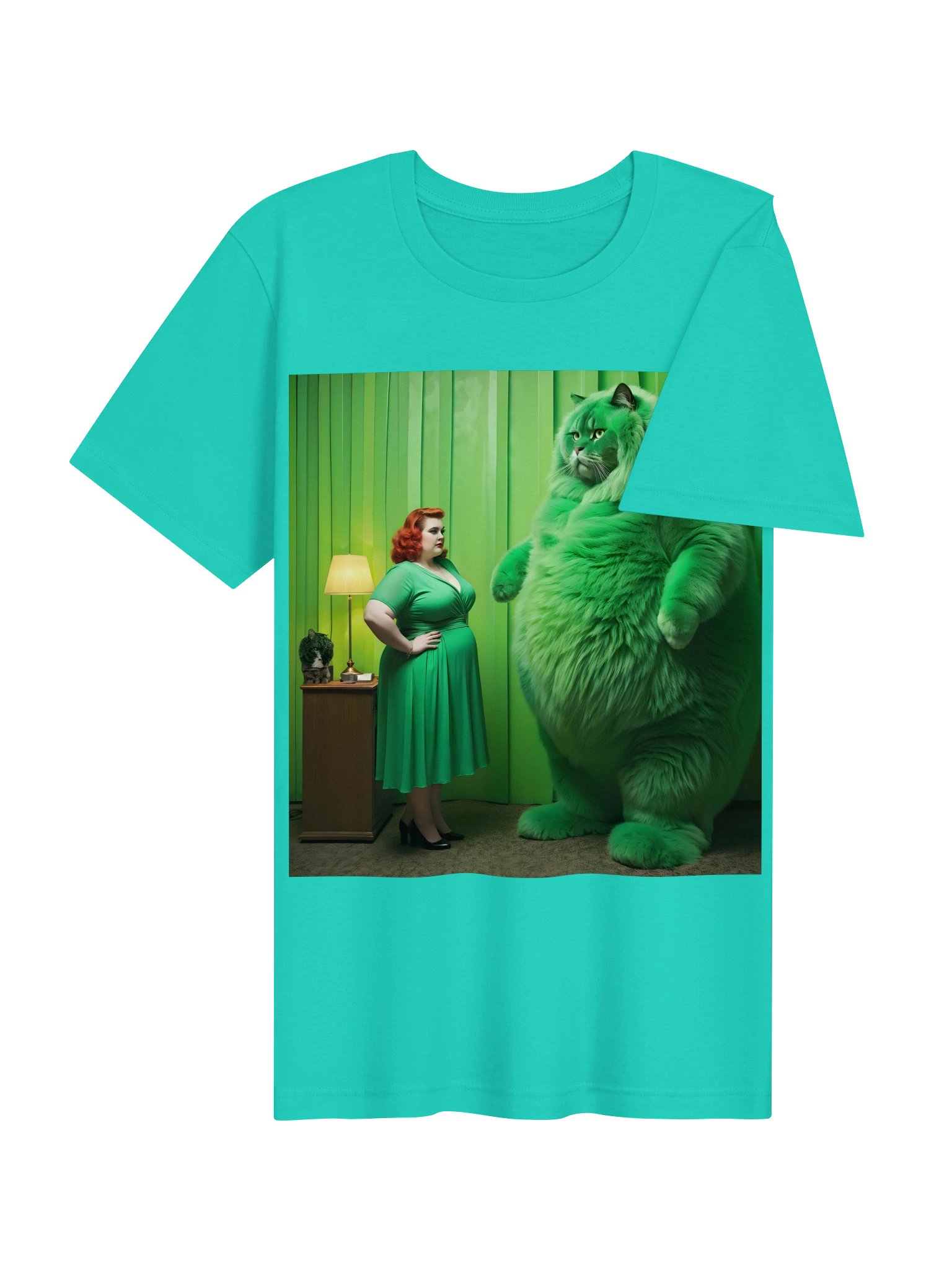 Green Puss | Bella+Canvas Unisex Supersoft T-Shirt product image (84)
