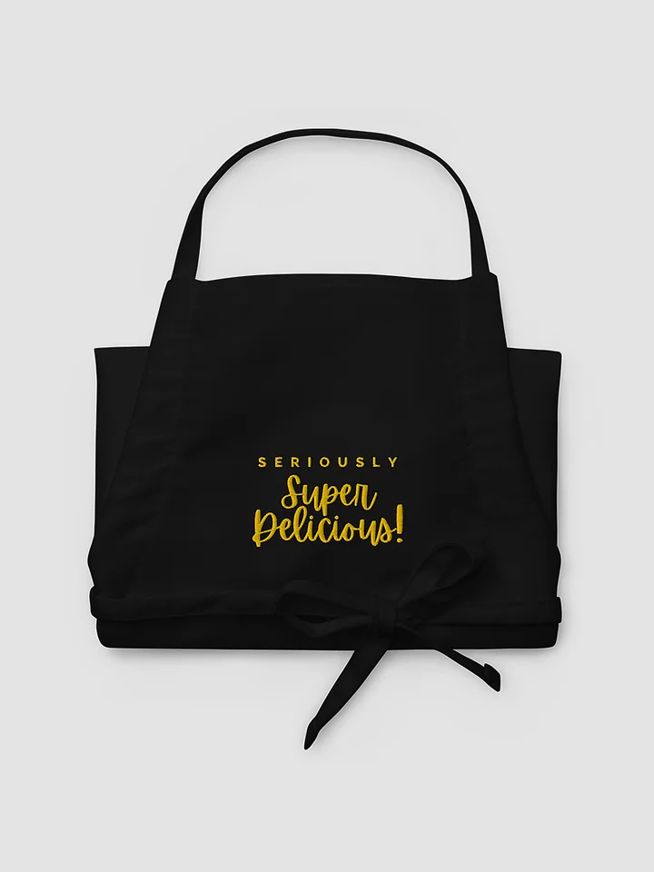 Super Delicious Embroidered Cooking Apron (Yellow) product image (1)