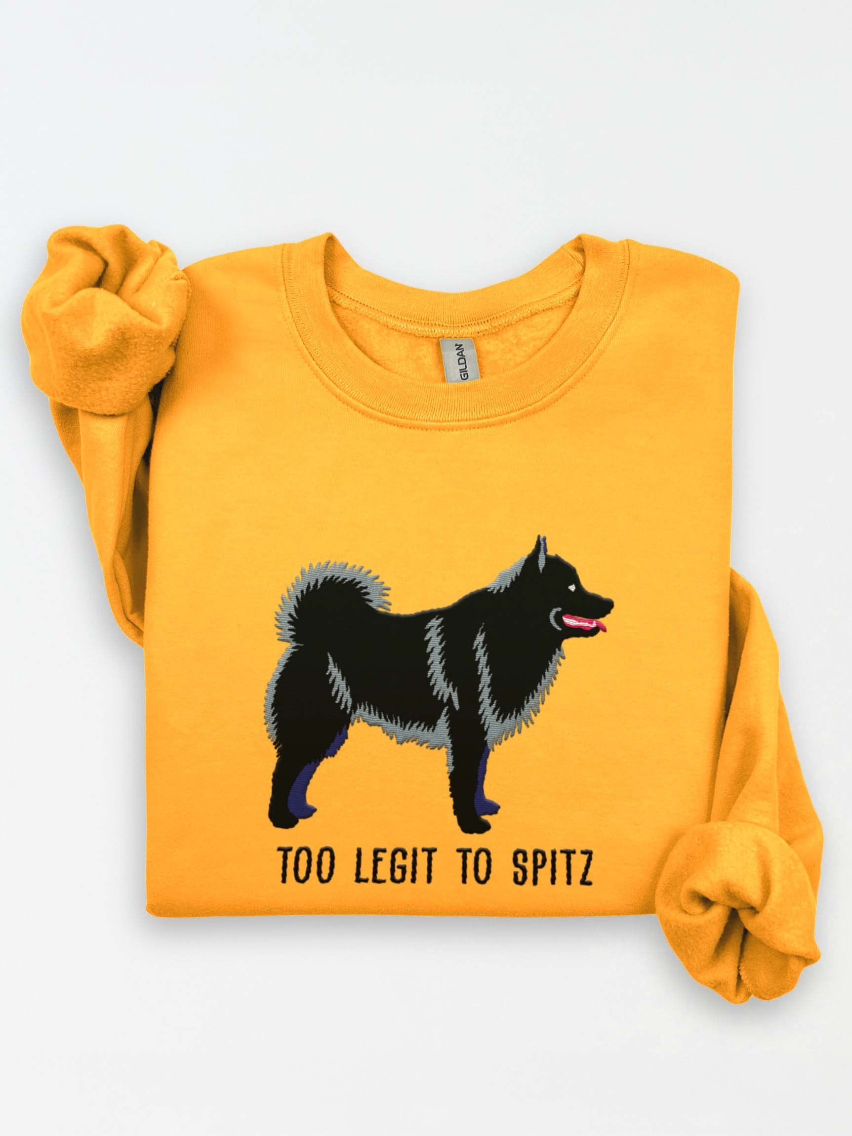 Too Legit to Spitz Sweatshirt (Embroidered) of a Schipperke(Black) product image (1)