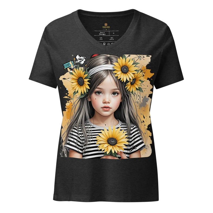 Sunflower Serenity Women's Relaxed V-Neck T-Shirt product image (3)