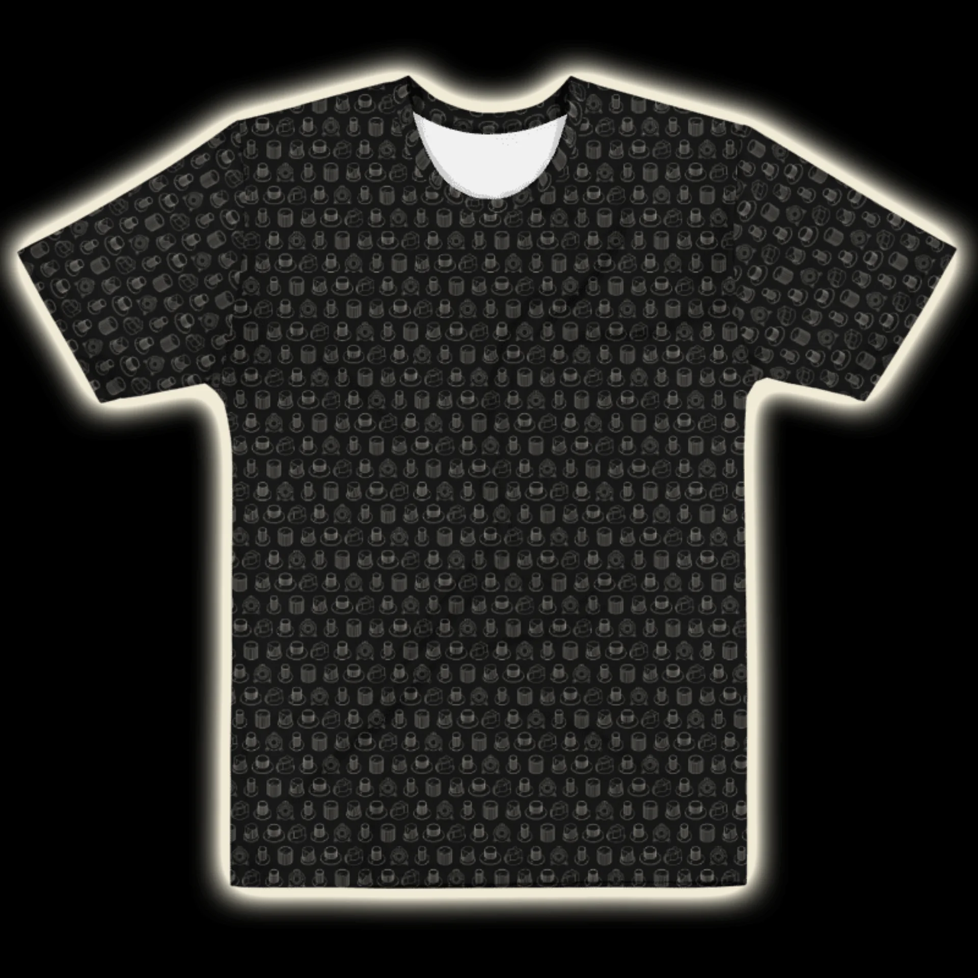 Synthesis Icons T-Shirt - (7 Iconic Synth Knobs) CREAM product image (1)