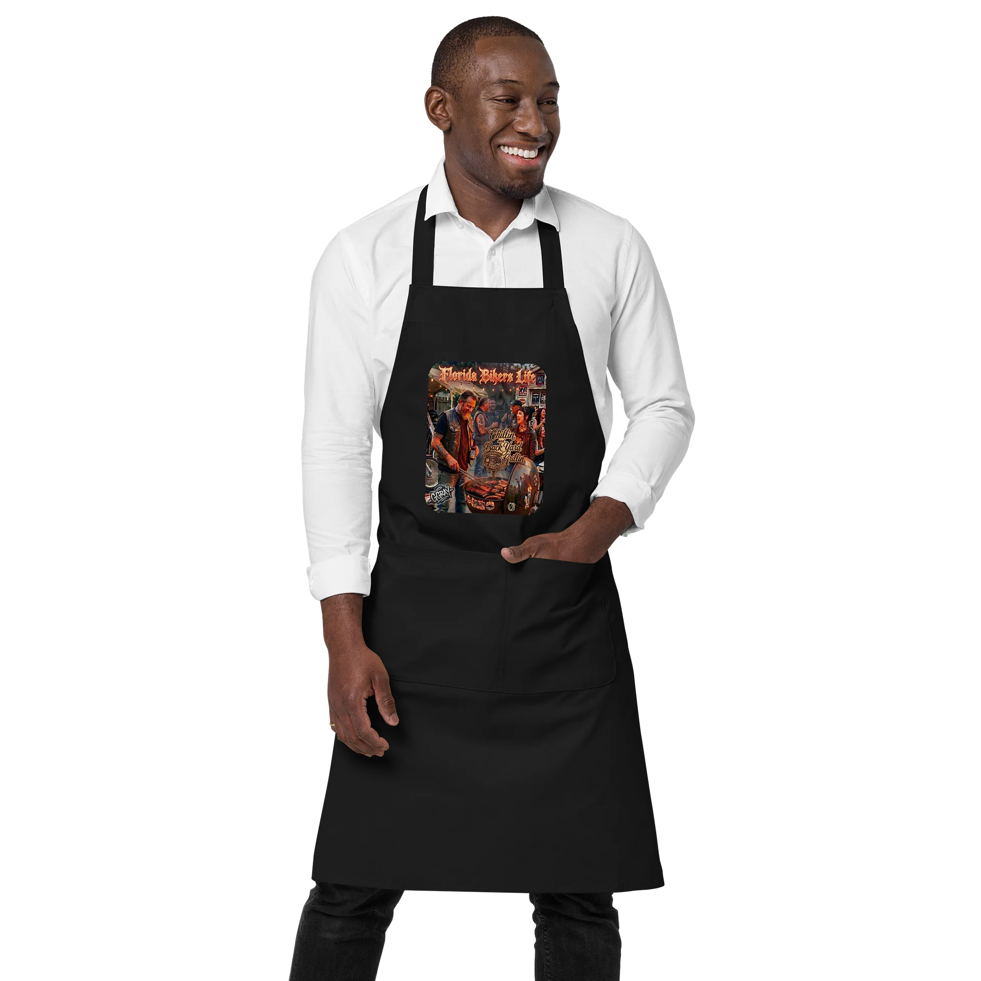 MötoGraffitti Florida Bikers Life Grill Apron product image (1)