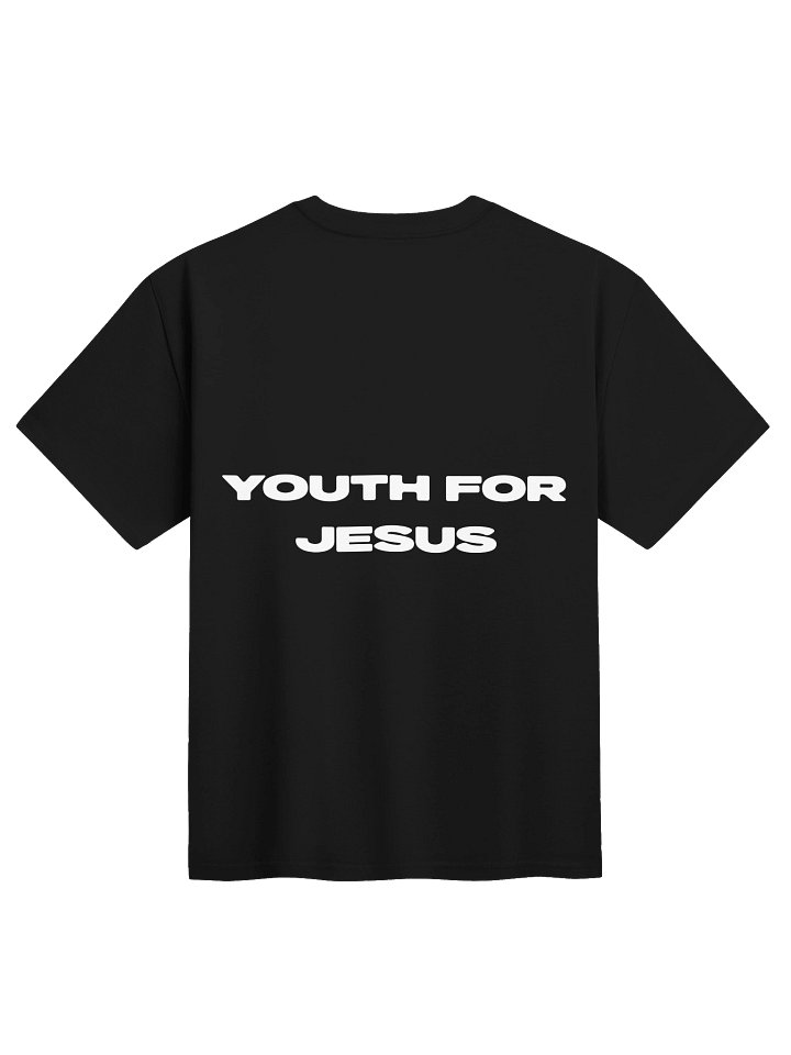 yth for jesus tee - black and white product image (2)