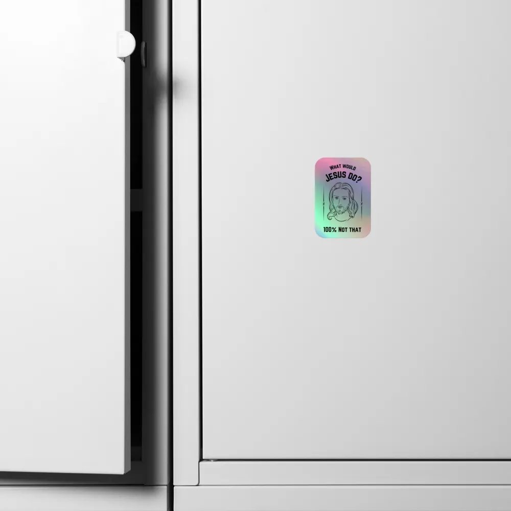 WWJD..NT Holographic sticker product image (5)