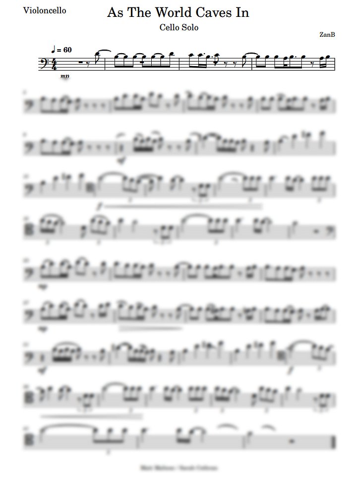 Matt Maltese - As The World Caves In (Cello Solo) product image (1)