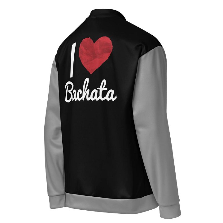 I Love Bachata - Chamarra Negra Bomber All-Over Print Black product image (1)