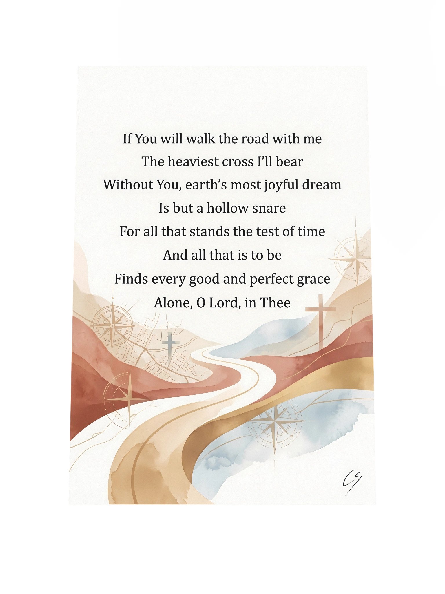 "Alone, O Lord, in Thee" – Exclusive Lyric Art Poster product image (2)