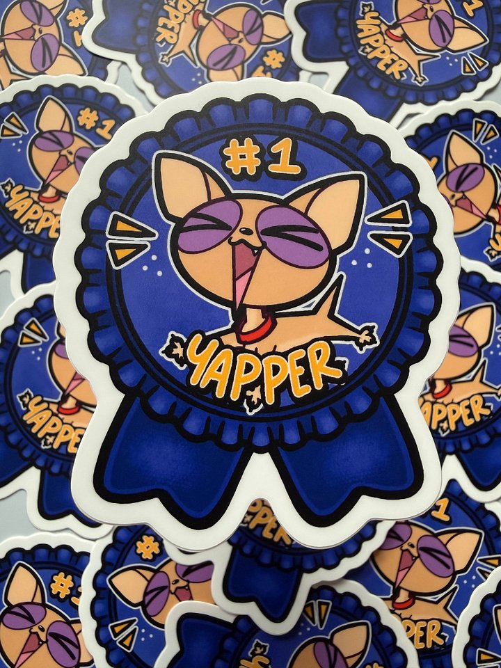 Number 1 Yapper Chihuahua Sticker product image (1)
