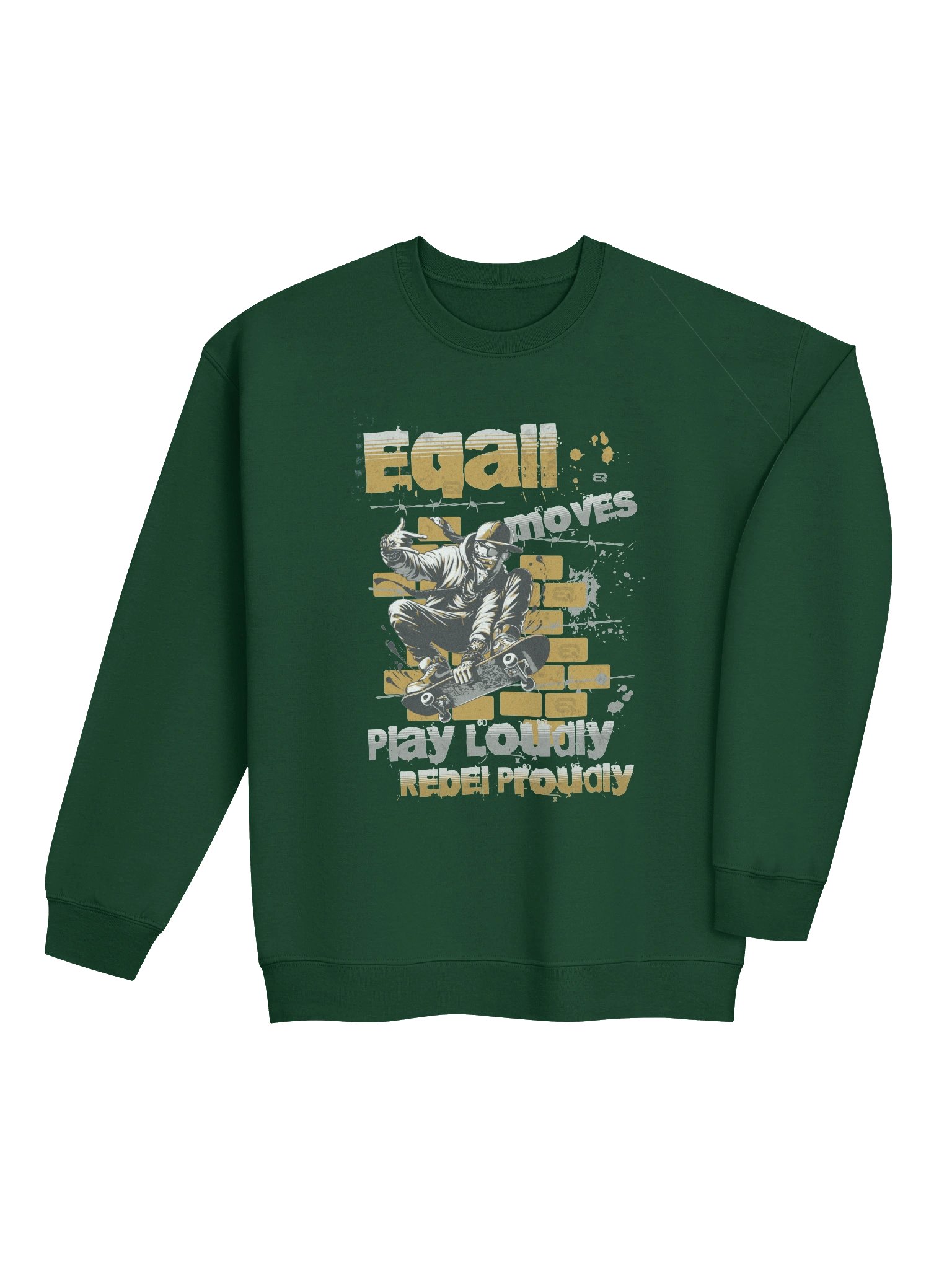 Urban Cool Skater Moves Mid-weight by EQALL® Originals Sweatshirt _Mustard_Grey product image (1)