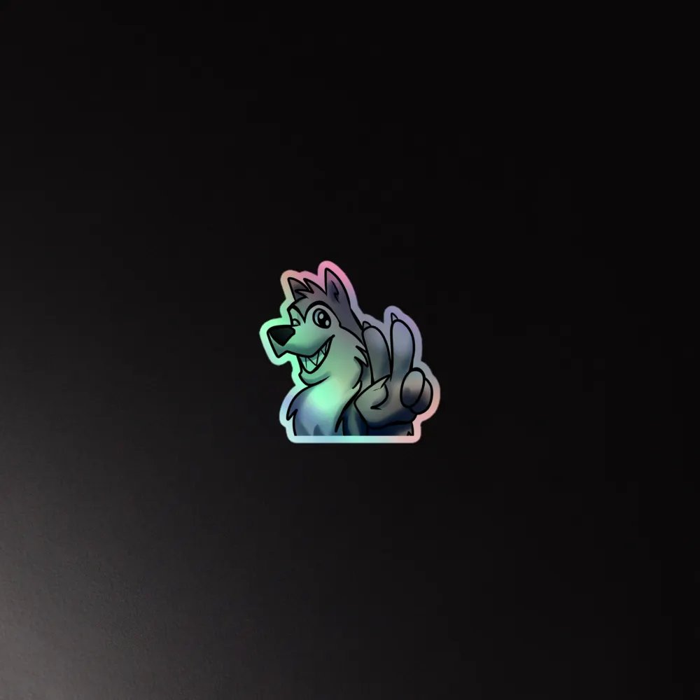 Friendly Wolf Holographic Sticker Sheet product image (4)