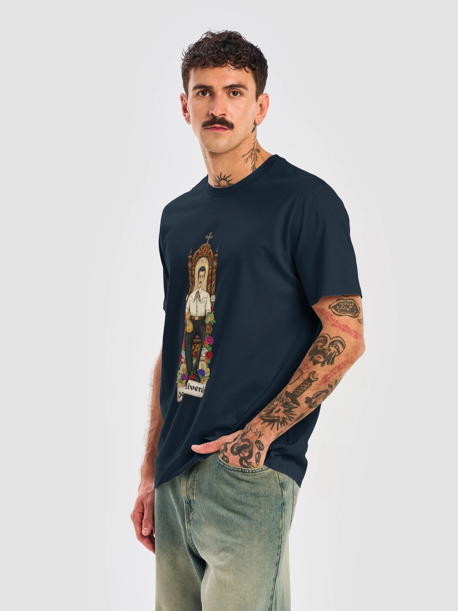 JESUS MALVERDE - Organic Ribbed Neck T-Shirt product image (3)