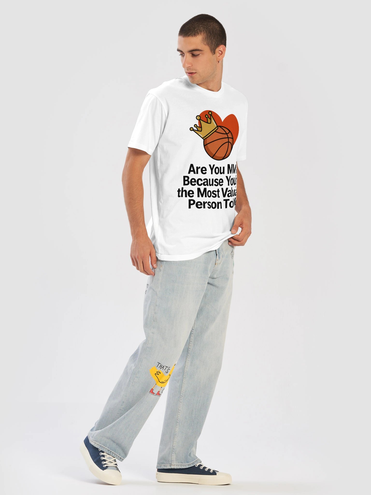 Crowned Heart Basketball Unisex Tee product image (5)