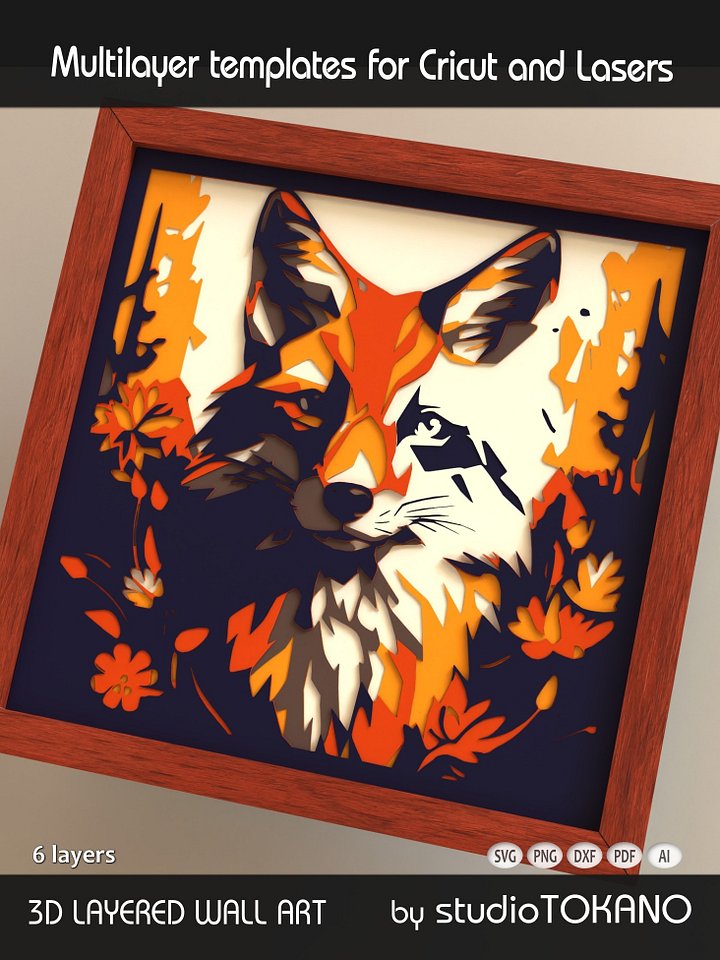 Fox in Forest Layered Template product image (2)