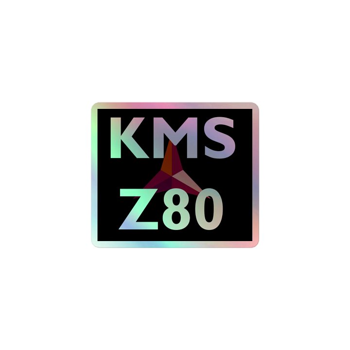 Kommission Z80 holographic sticker product image (1)