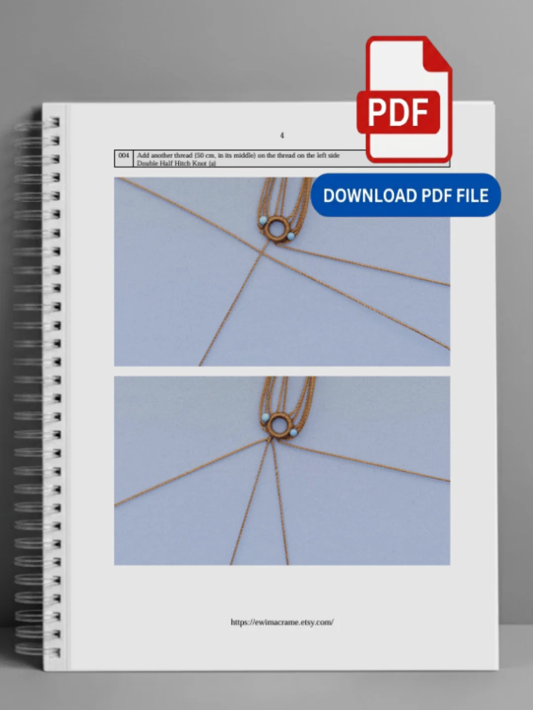 Micro Macrame Dreamcatcher – Photo Tutorial product image (4)