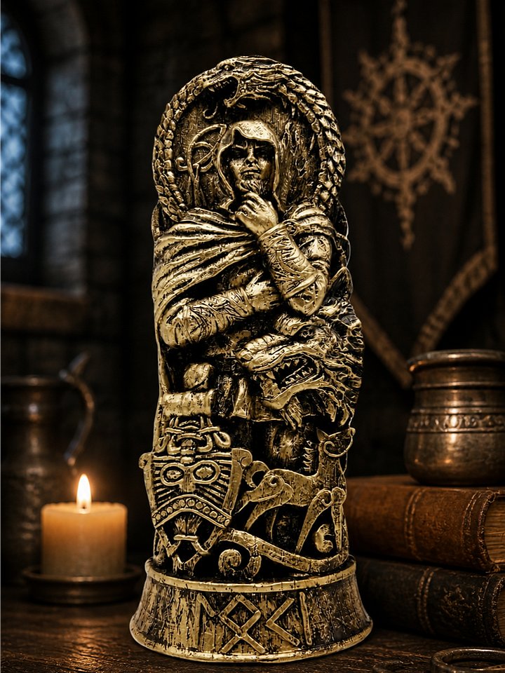 The Armored Kingdom Loki's Mischief Carved Deceiver Statue-Norse Mythology Decor product image (1)