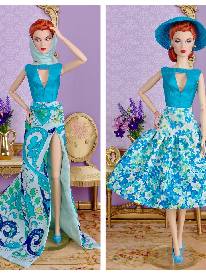 Mina’s Resort Wear OOAK fashion for 12” fashion dolls product image (1)