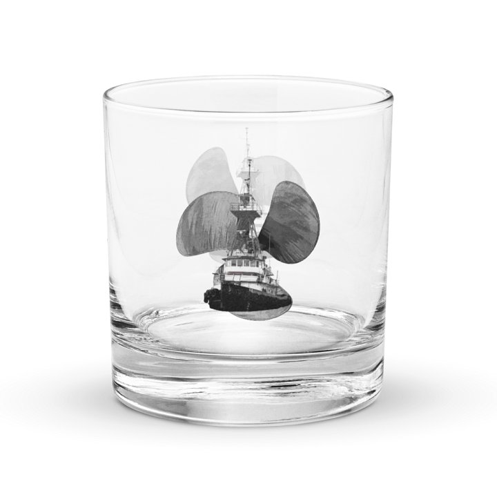 Three blade prop Tug CE Rocks Glass 10.5oz product image (2)